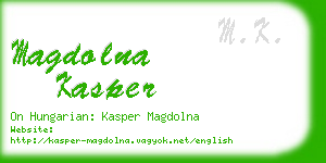 magdolna kasper business card